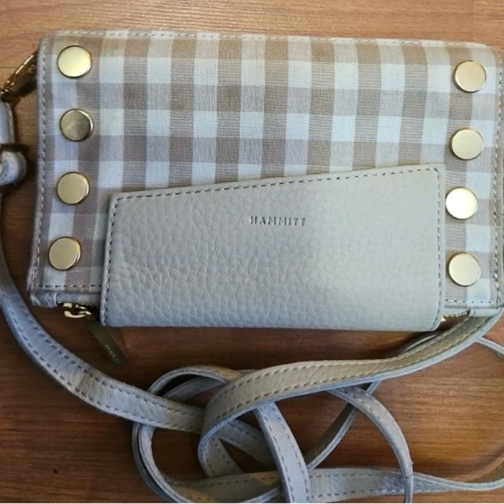 Hammitt levy dandelion gingham crossbody Bag EUC